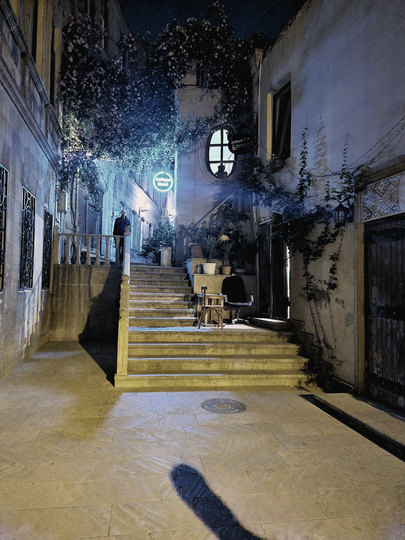 Evening stairs in the old streets