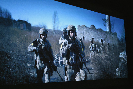 A battle scene from 44 on the premiere screen