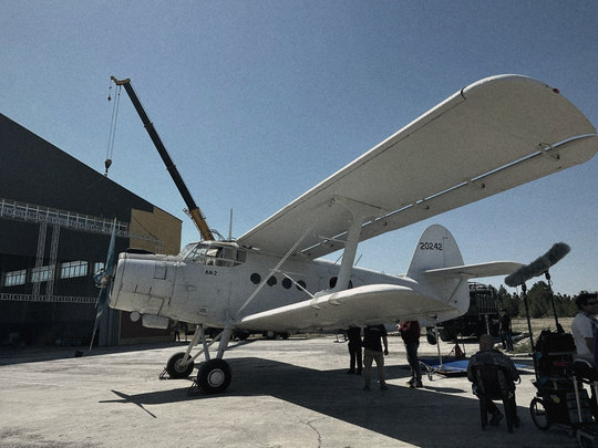 The An-2 ready for the shoot